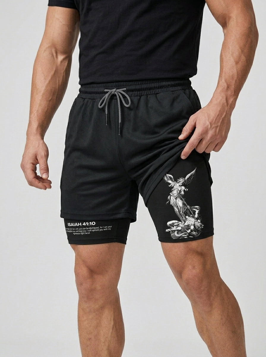 Shorts Isaiah 41:10 - Angel & Devil Performance