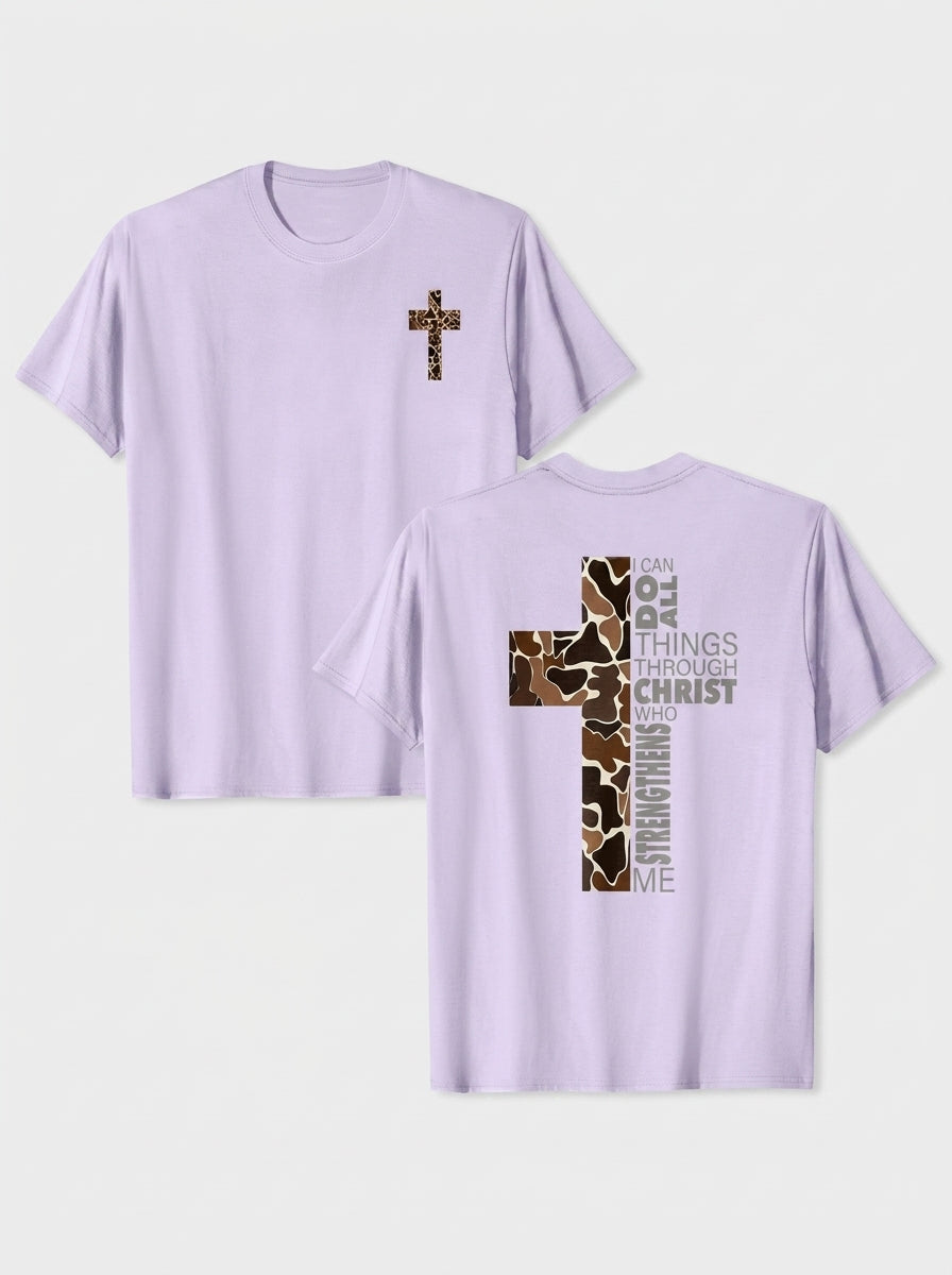 Camiseta Fuerza en Cristo Animal Print