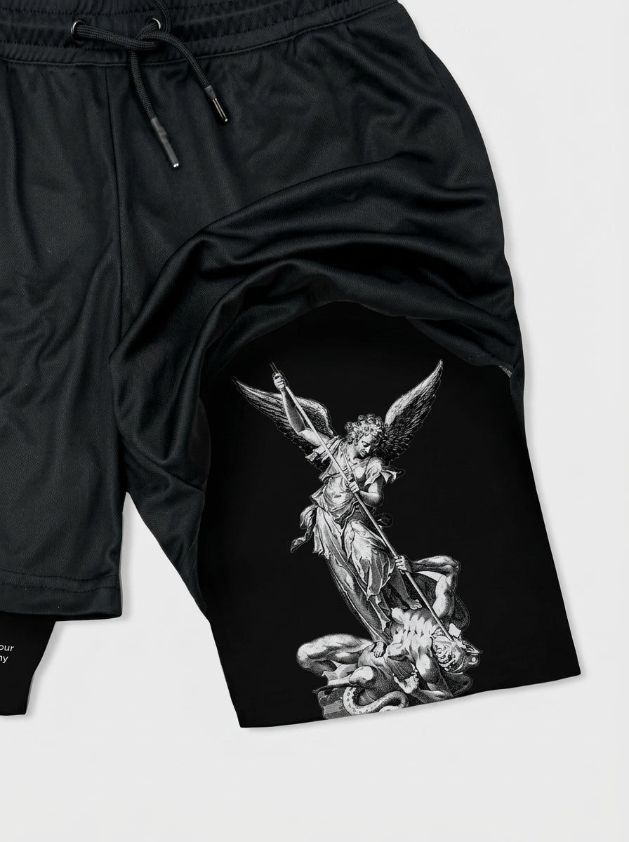 Shorts Isaiah 41:10 - Angel & Devil Performance