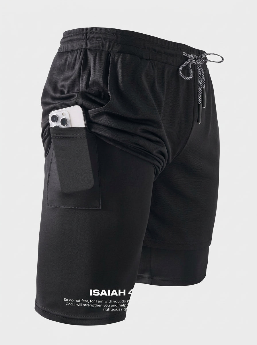 Shorts Isaiah 41:10 - Angel & Devil Performance