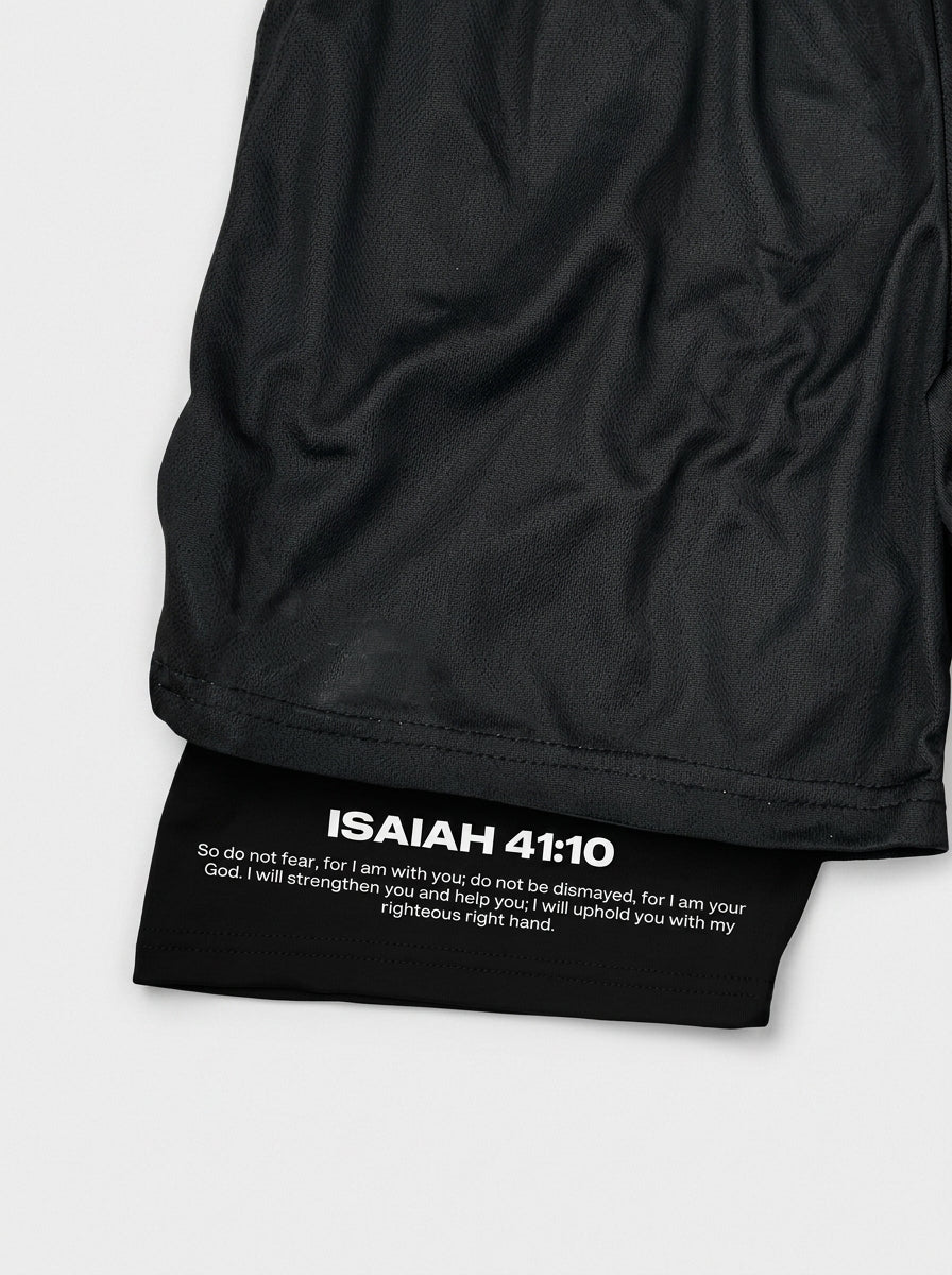 Shorts Isaiah 41:10 - Angel & Devil Performance
