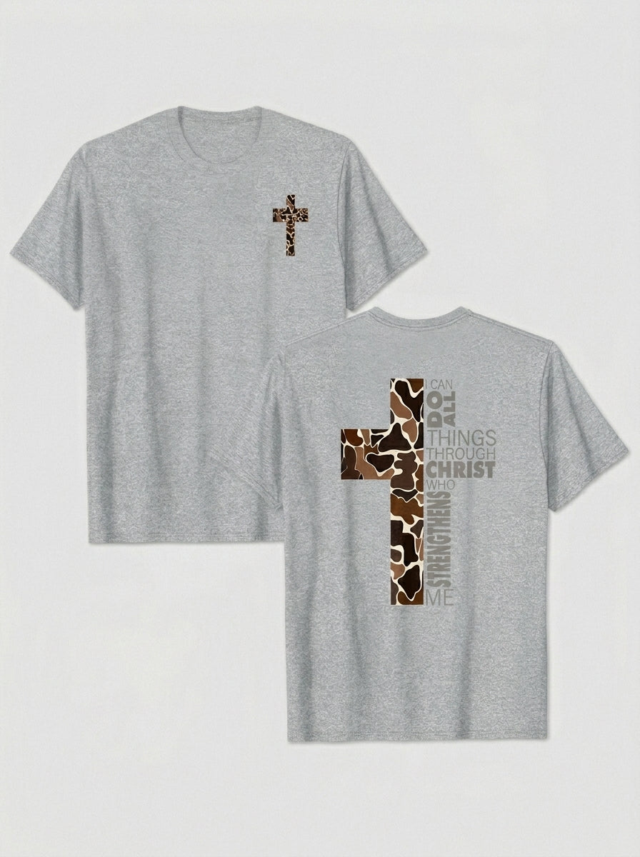 Camiseta Fuerza en Cristo Animal Print