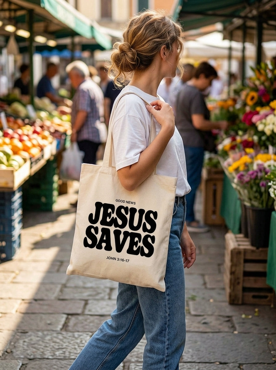 Tote Bag Jesus Saves