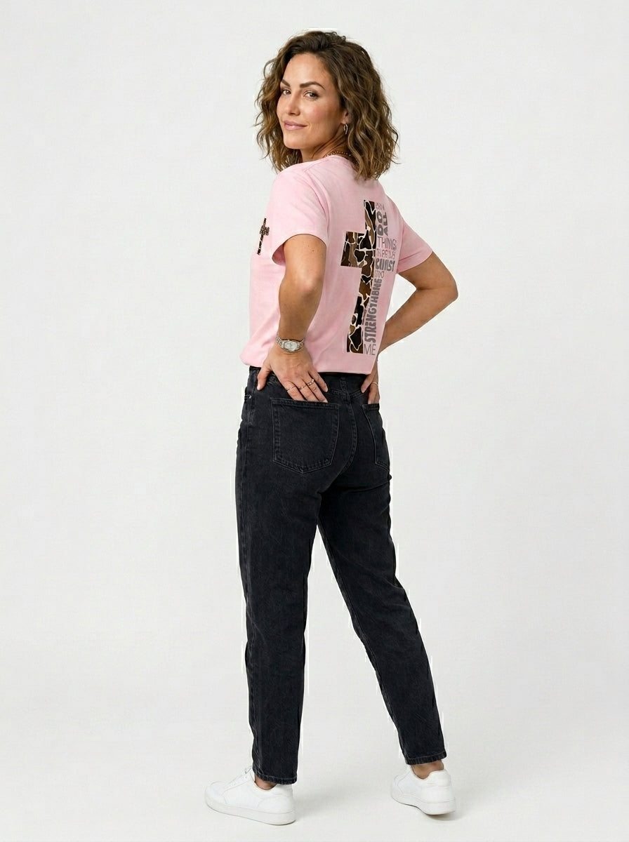 Camiseta Fuerza en Cristo Animal Print