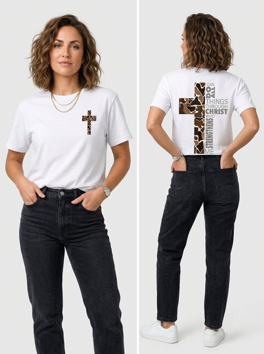 Camiseta Fuerza en Cristo Animal Print
